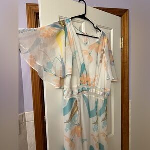Women Floral Maxi Dress Size 16